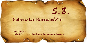 Sebeszta Barnabás névjegykártya